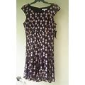 Madison Leigh Black Pink Dots Flare Lace Dress Size 14 $88