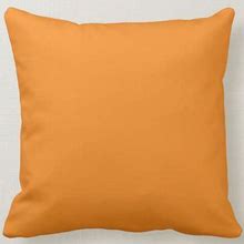 Solid Orange Throw Pillow