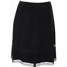 Good Clothes Black Lace Detail Pencil Skirt Womens Size 8 Business