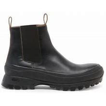 Jil Sander Men's Leather Ankle Boots - Black - Size 10