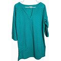 Talbots Dress Women's Small/Medium Blue Teal V-Neck Lace Open Sheer Coverup