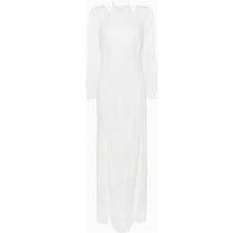 Alberta Ferretti Lace Maxi Dress - White