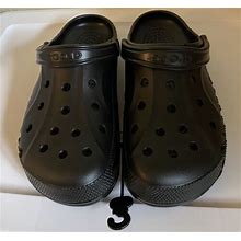 Crocs Baya Unisex Black Slip-On Clogs Sandals 10126-001 - 10 Men/12