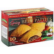 Jamaican Style Patties, Baked (Spicy), Individually Wrapped Patties (10)