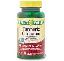 Spring Valley Turmeric Curcumin Vegetarian Capsules, 500 Mg, 90 Count