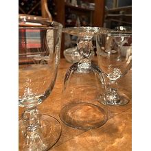 Libbey Etched Wine Glasses