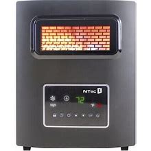 1500W Cabinet Space Heater 4 Quartz Infrared Electric 3 Setting