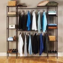 Satin Bronze Expandable Closet Organizer System