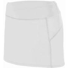 Augusta Sportswear 2421 Girls' Femfit Skort - WHITE/GRAPHITE M