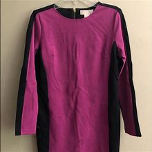 Michael Michael Kors Dresses | Michael Kors Purple And Black Sheath Dress | Color: Black/Purple | Size: 10P