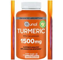 Qunol Turmeric 1500Mg Enhanced Absorption 180 Capsules Expires 2025+