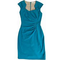 Calvin Klein Women's Dress Blue Scoop Neck Cap Sleeves Size S