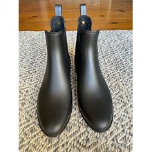 Sam Edelman Tinsley Short Rubber Rain Boots Black Matte Women' Size 9