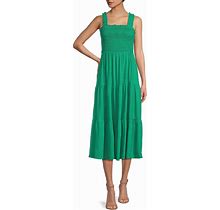 Copper Key Smocked Midi Dress, Womens, Juniors, L, Green - Dillard's Exclusive