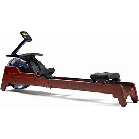 Vertical Hydro Wooden Water Rowing Machine, Rubberwood & Exclusive Sunnyfit® App Enhanced Bluetooth Connectivity - Sunny Health & Fitness SF-RW522075,