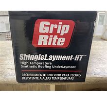 Grip Rite Shingle Layment - HT High Temperature Synthetic Roofing Underlayment