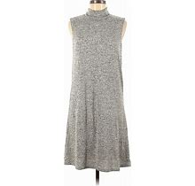 Philosophy Republic Clothing Casual Dress - A-Line Mock Sleeveless: Silver Print Dresses - Women's Size Medium