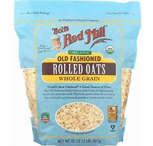 Bob's Red Mill Old Fashioned Organic Rolled Oats | 32 Oz Package