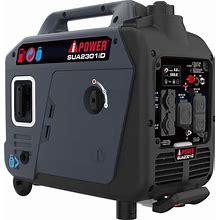 A-Ipower Portable Inverter Generator Dual Fuel, 2300W RV Ready, EPA & CARB Compliant CO Sensor, Light Weight With Telescopic Handle For Backup Home