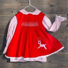 Polly Flinders Dresses | Beautiful Vintage Hand Smocked Polly Flinders Dress | Color: Red/White | Size: 4Tg