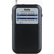 Kaito Ka200 Pocket Am/Fm Radio, Black