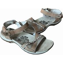 Merrell Shoes | Merrell Womens Violotta Sport Sandal Size 7 Tan Grey Nubuck Q-Form Lightweight | Color: Tan | Size: 7