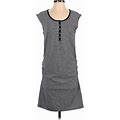 Eddie Bauer Casual Dress - Shift: Gray Marled Dresses - Women's Size P