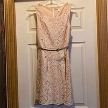 Lc Lauren Conrad Dresses | Lc Lauren Conrad Blush Lace A-Line Dress 8 | Color: Cream/Pink | Size: 8