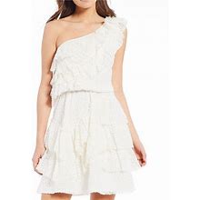 Chelsea & Violet Dresses | Chelsea & Violet One Shoulder Tiered Ruffle Dress Nwt | Color: Cream/White | Size: S