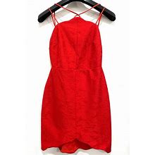 Topshop Dresses | Topshop Halter Neck Backless Scallop Dress | Color: Red | Size: 4P