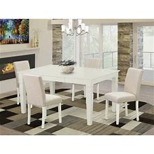 Wayfair Gisèle 5 Piece Extendable Solid Wood Dining Set Wood/Upholstered In White B56068bf8c70b427ffeb251d1bea06e9