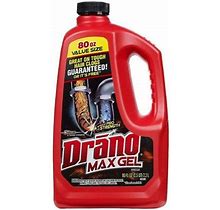 Drano Max Gel Liquid Clog Remover 80 Oz (Pack Of 2)