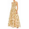 Mac Duggal Women's Embellished A-Line Gown - Beige - Size 16