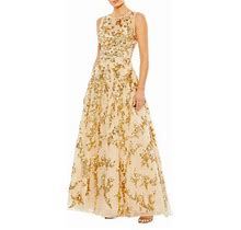 Mac Duggal Women's Embellished A-Line Gown - Beige - Size 10