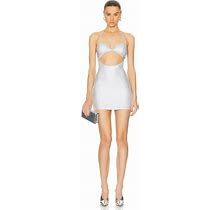 David Koma Bra Detail Knit Mini Dress - White - Mini Dresses Size M