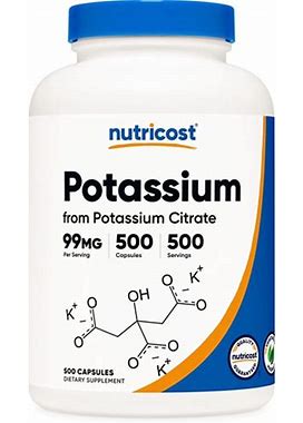 Nutricost Potassium Citrate 99 Mg - 500 Capsules