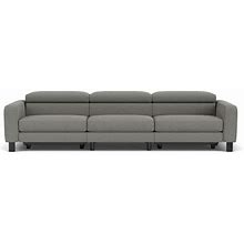 Room & Board | Modern Elio 115" 3Pc Sofa W/2Pc Powered Footrest In Black Sussex Fabric | Stain-Resistant Fabric