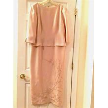 Free Cosmetic Brushes Maggy London Dress 14 Peach Sleeves 3/4 in