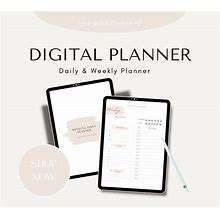 Weekly & Daily Digital Planner, iPad Planner, Goodnotes Planner, Minimalist Planner