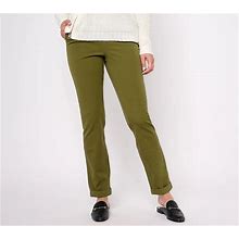 Anybody Petite Pull-On All-Stretch Twill Pant W/ Pockets, Size Petite XX-Small, Olive