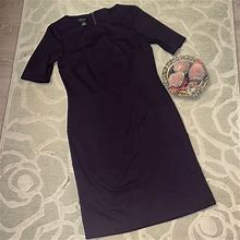 Spense Dresses | Nwotspense Purple Poly/Rayon/Spandex Ponte Knit Short Sleeve Dress | Color: Purple | Size: 10