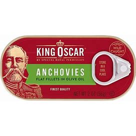 King Oscar Anchovies (Flat) 2 Oz Can (Pack Of 4)