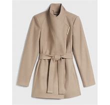 Ted Baker London Wool Wrap Short Coat - Camel - 2 (Us 6) $475