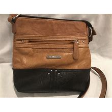 Stone & Co Leather Shoulder Handbag, Two-Tone, Black & Brown