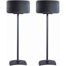 Sonos Five Wireless Speaker For Streaming Music With Sanus Wireless Speaker Stand - Pair (Black)