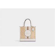 Coach Outlet Dempsey Tote Bag 22 in Signature Jacquard With Stripe And Coach Patch - Women's Purses - Beige