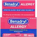 Benadryl, Allergy, Dipenhydramine Hcl, 25 Mg, 100 Tablets, BNY-17014