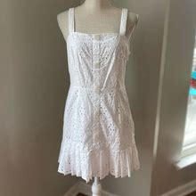 Alexis For Target Dresses | Nwt Alexis For Target White Eyelet Pleated Sundress Mini | Color: White | Size: S