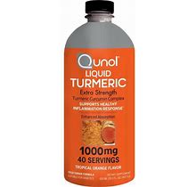 Qunol Liquid Turmeric Extra Strength - Tropical Orange Vitamin | 1000 Mg 20.3 Fl Oz Liquid