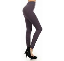 Women 3'' Waistband Seamless Workout Leggings Tommy Control High Waist Yoga Pants - (Charcoal)